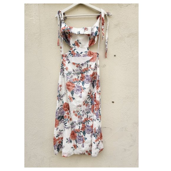 SOFIA THE LABEL Mimi Cut Out Midi Dress Jewel Floral - Picture 5 of 10